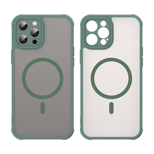 Coque MagSafe pour Apple iPhone 12 Pro Max, Techsuit, HaloFrost II, Vert
