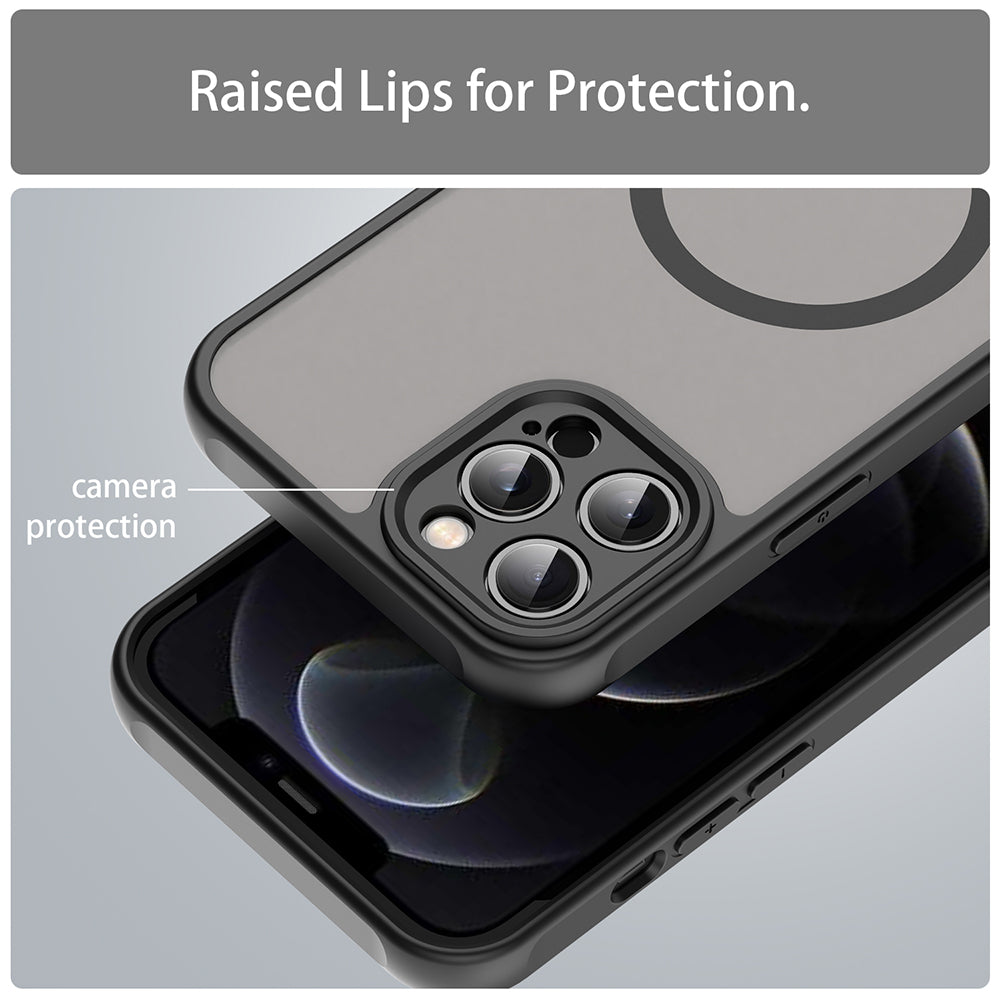 Coque MagSafe pour Apple iPhone 12 Pro, Techsuit, HaloFrost II, Noire