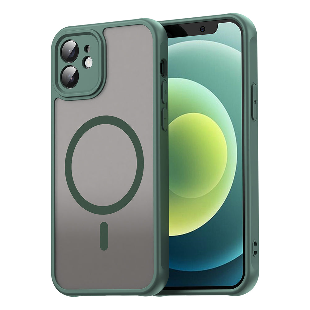 Coque MagSafe pour Apple iPhone 12, Techsuit, HaloFrost II, Vert