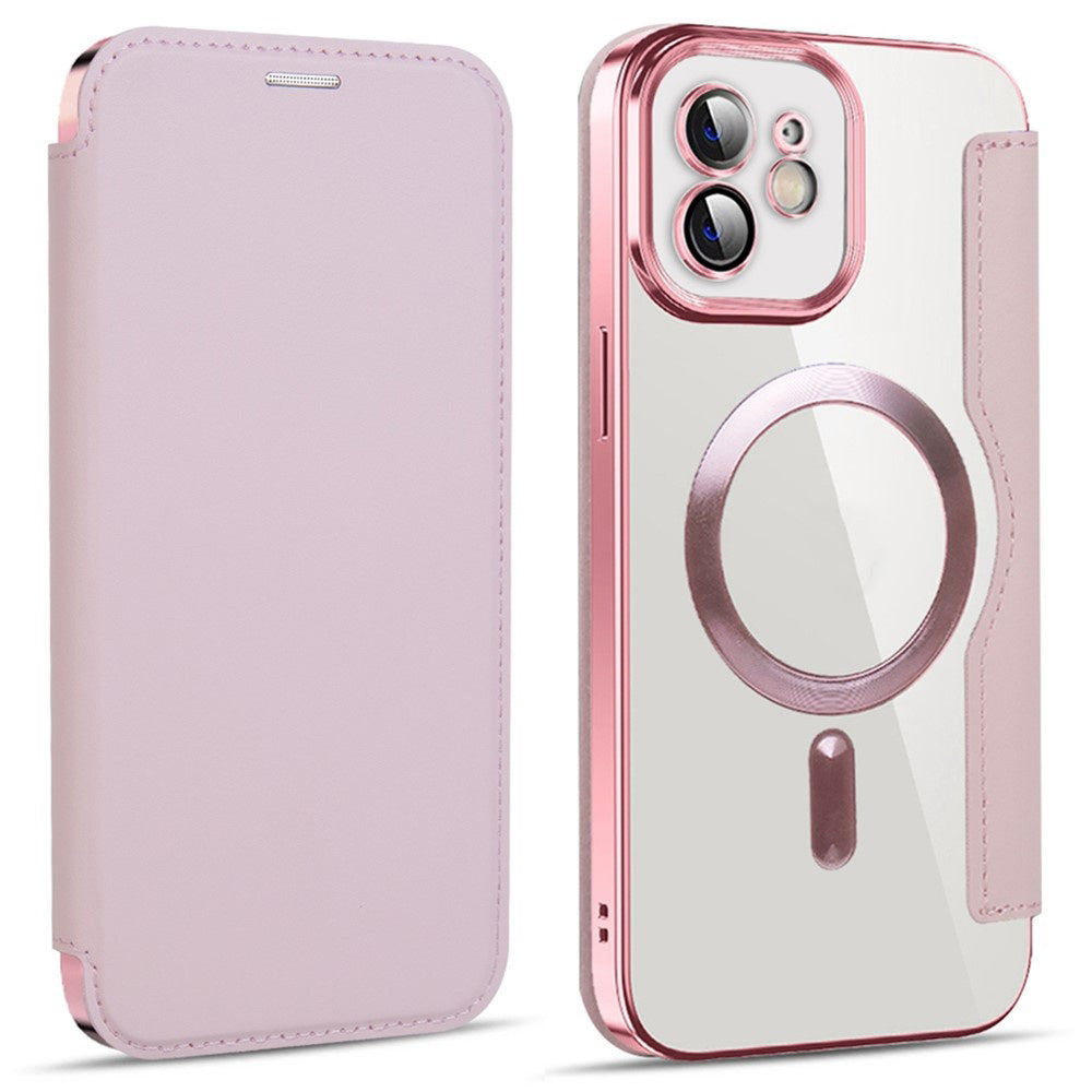 Coque MagSafe pour Apple iPhone 12, Techsuit, SmartMag Book, Rose