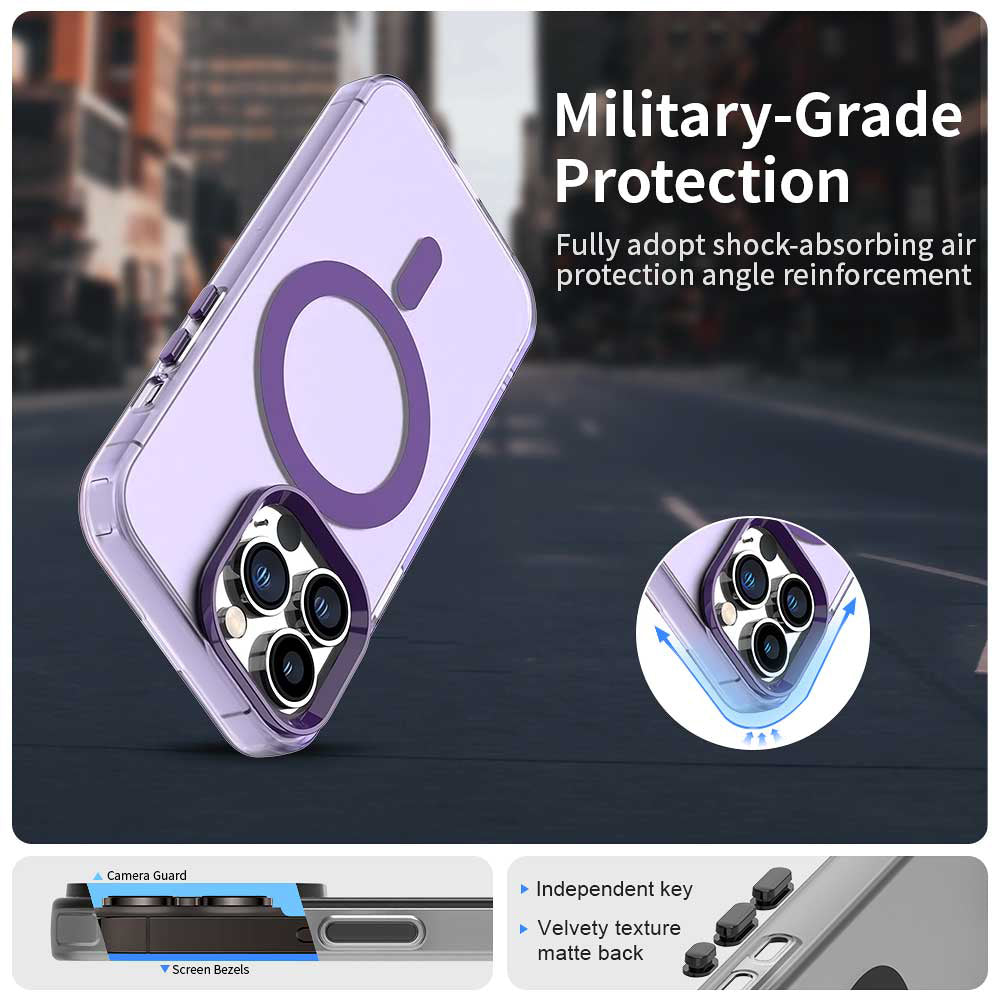 Coque MagSafe pour Apple iPhone 13 Pro Max, Techsuit, CandyCase, Violet