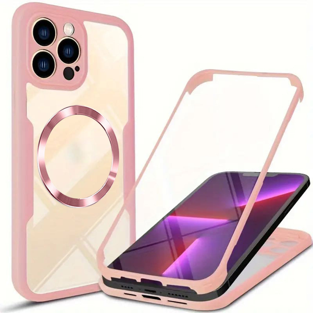Coque MagSafe pour Apple iPhone 13 Pro Max, Techsuit, ColorVerse 360, Rose
