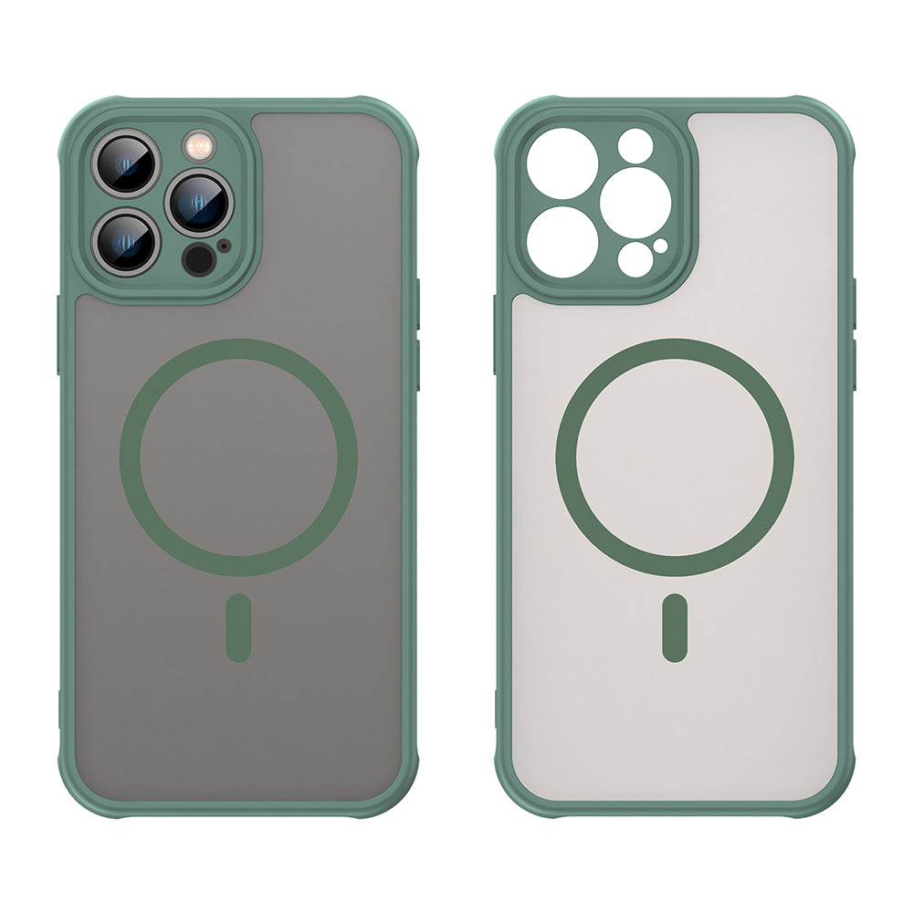Coque MagSafe pour Apple iPhone 13 Pro Max, Techsuit, HaloFrost II, Vert