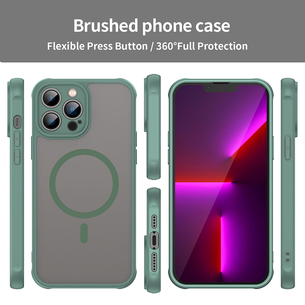 Coque MagSafe pour Apple iPhone 13 Pro, Techsuit, HaloFrost II, Vert