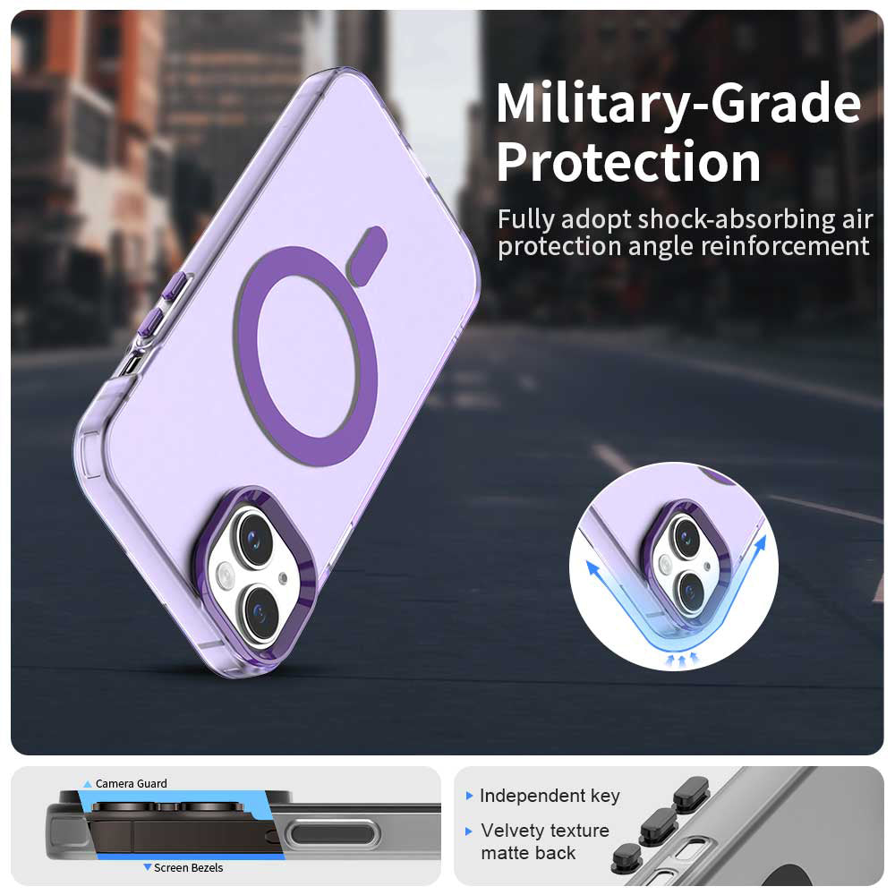 Coque MagSafe pour Apple iPhone 13, Techsuit, CandyCase, Violet