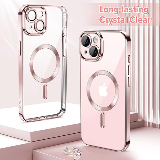 MagSafe-Hülle für Apple iPhone 13, Techsuit, Luxury Crystal, Rosa