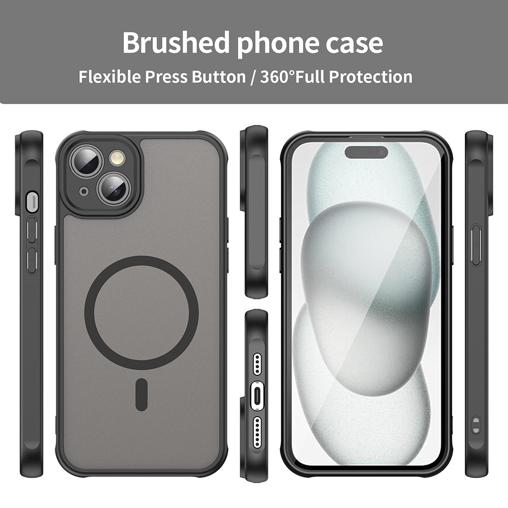 Coque MagSafe pour Apple iPhone 14 Plus, Techsuit, HaloFrost II, Noire