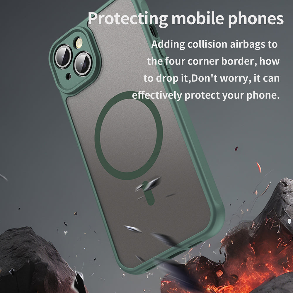 Coque MagSafe pour Apple iPhone 14 Plus, Techsuit, HaloFrost II, Vert