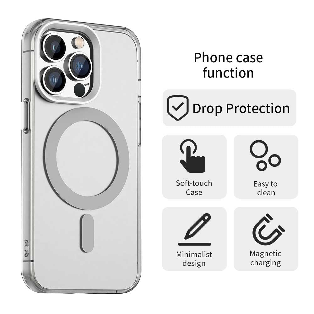Coque MagSafe pour Apple iPhone 14 Pro, Techsuit, CandyCase, Blanche