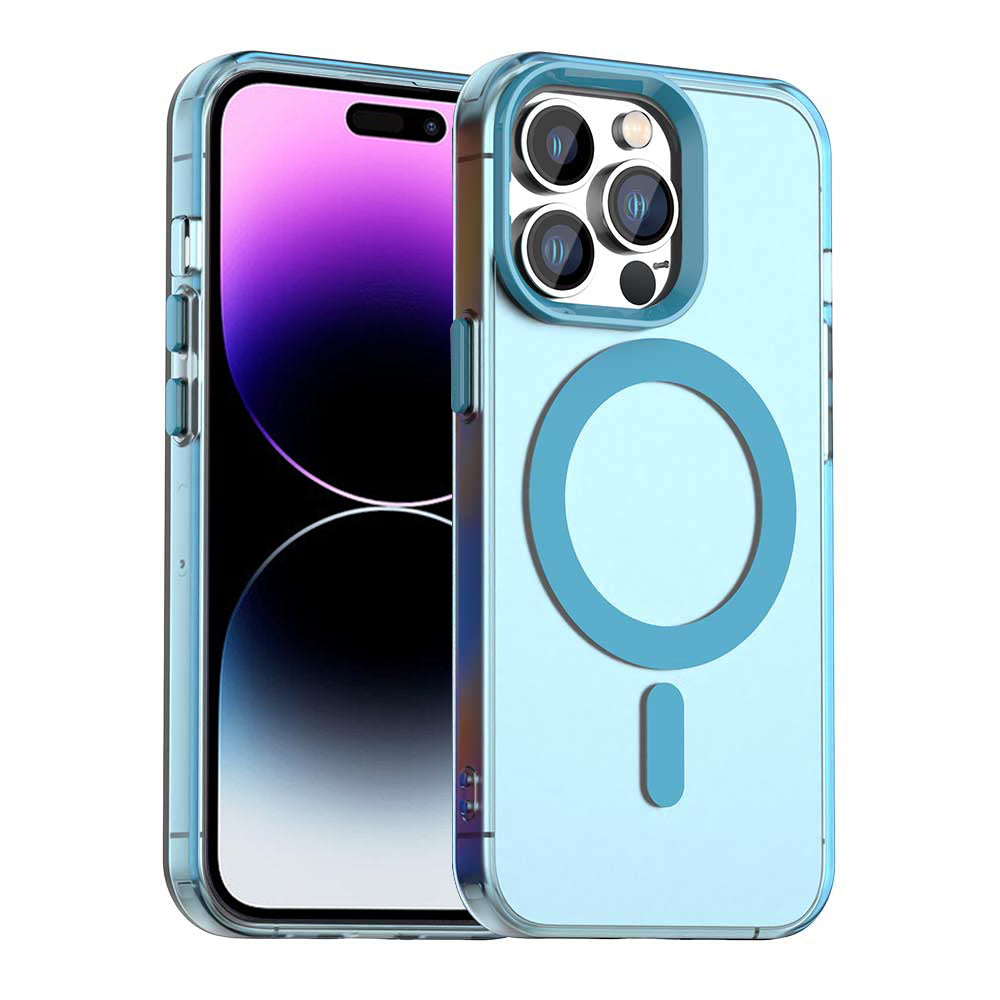 Coque MagSafe pour Apple iPhone 14 Pro, Techsuit, CandyCase, Bleue