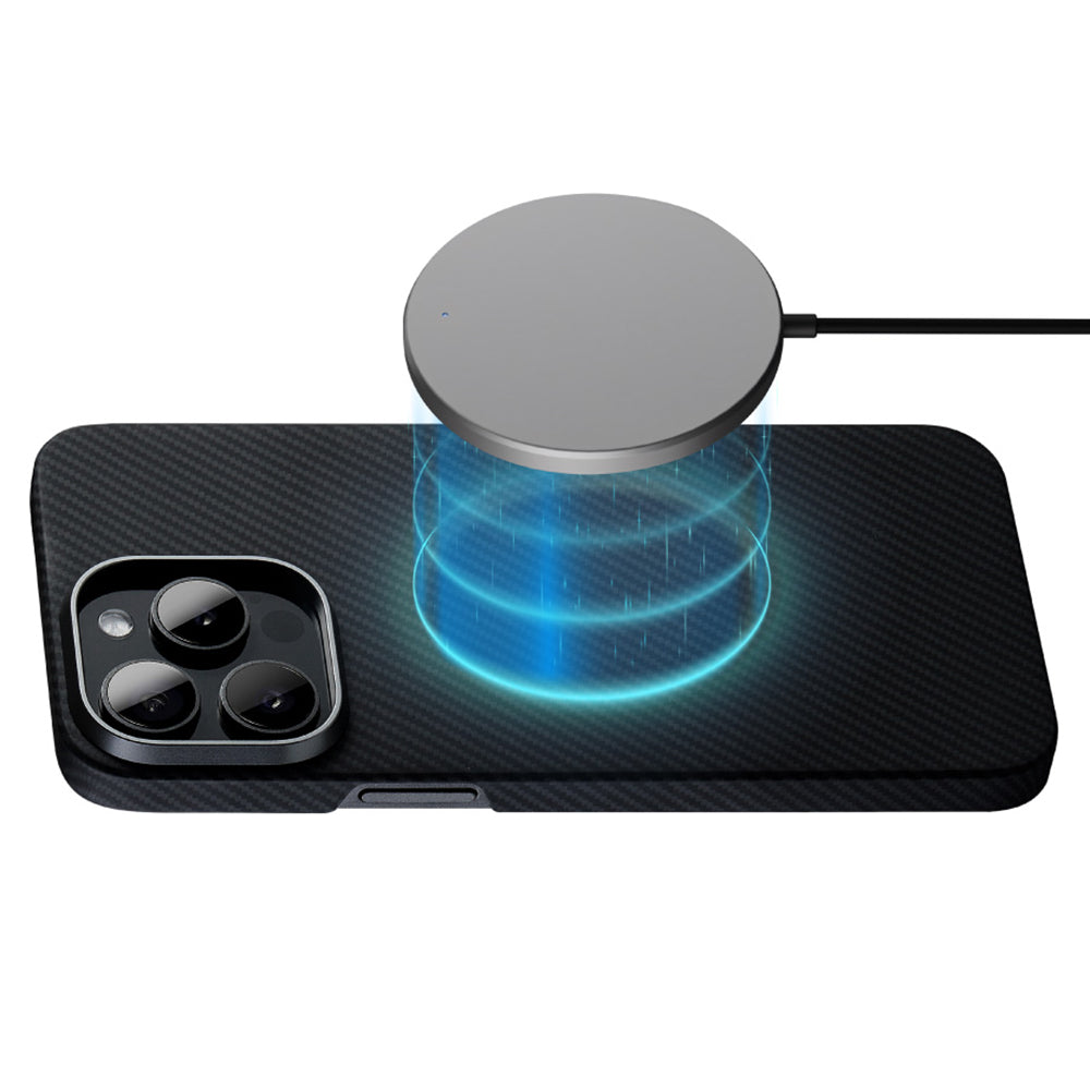 MagSafe Hülle für Apple iPhone 15, Edizard, Air, Schwarz