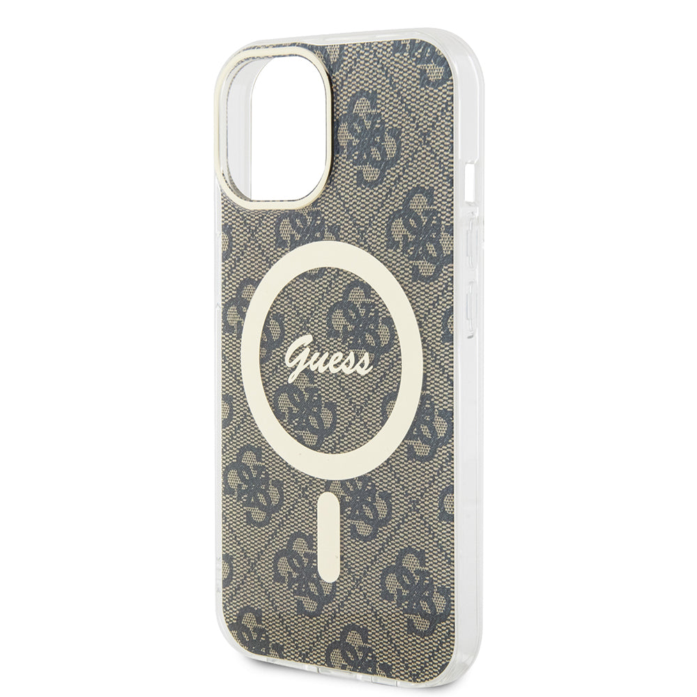 Étui MagSafe pour Apple iPhone 15 Plus, Guess, IML 4G, Marron