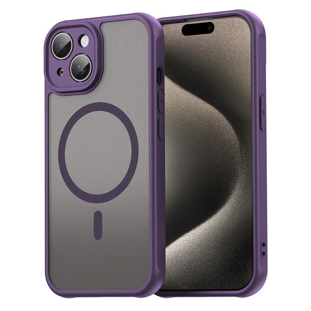 Coque MagSafe pour Apple iPhone 15 Plus, Techsuit, HaloFrost II, Violet
