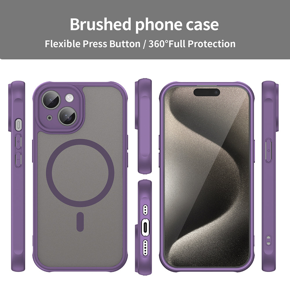 Coque MagSafe pour Apple iPhone 15 Plus, Techsuit, HaloFrost II, Violet