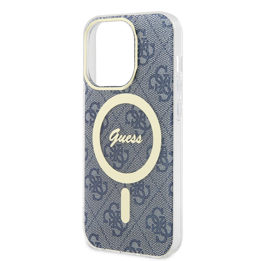 Étui MagSafe pour Apple iPhone 15 Pro Max, Guess, IML 4G, Bleu