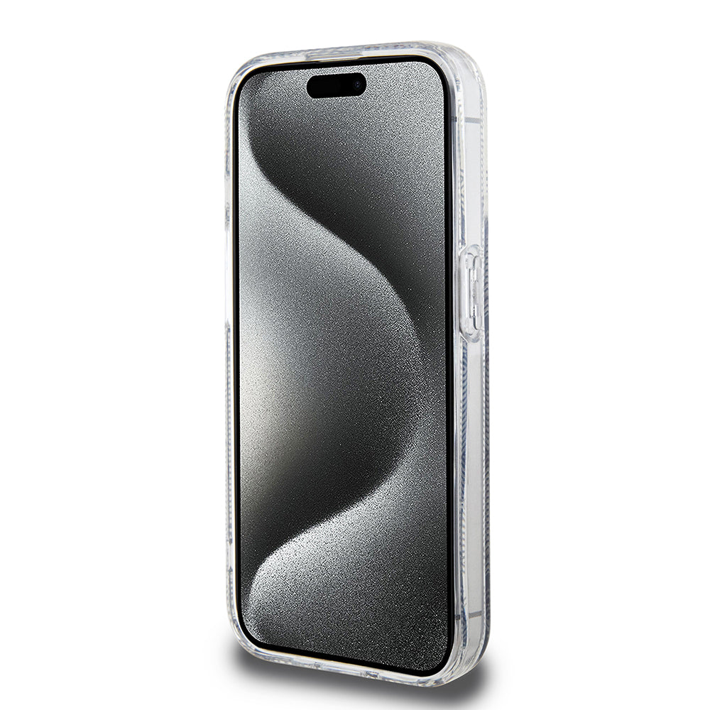 MagSafe Hülle für Apple iPhone 15 Pro Max, Guess, IML Gcube, Schwarz