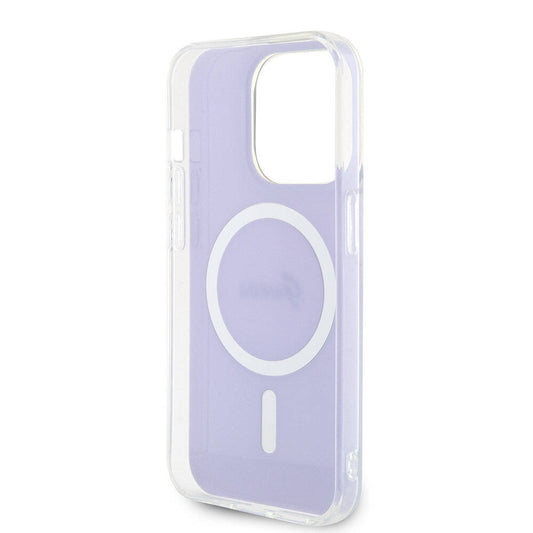 Coque MagSafe pour Apple iPhone 15 Pro Max, Guess, IML Iridescent, Violet