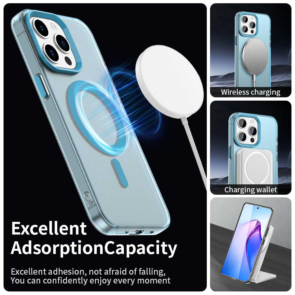 Coque MagSafe pour Apple iPhone 15 Pro Max, Techsuit, CandyCase, Bleue