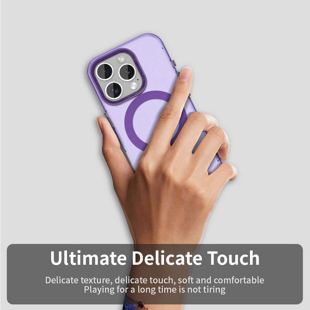 Coque MagSafe pour Apple iPhone 15 Pro Max, Techsuit, CandyCase, Violet