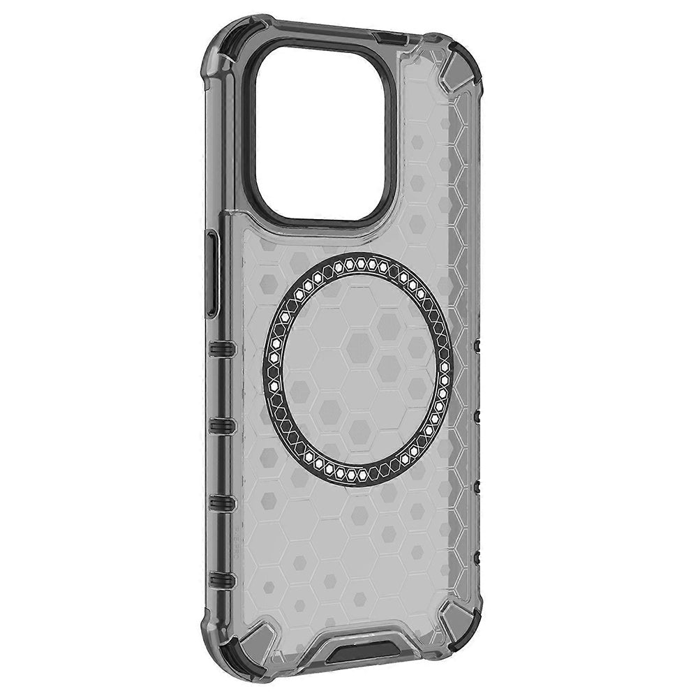 Coque MagSafe pour Apple iPhone 15 Pro Max, Techsuit, HoneyComb Shield, Noire