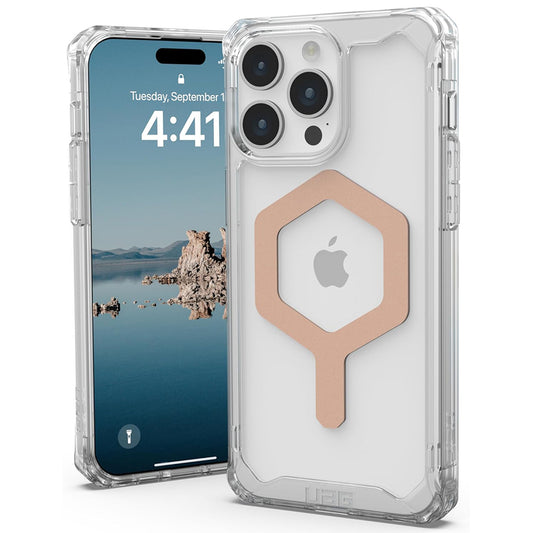 Coque MagSafe pour Apple iPhone 15 Pro Max, Urban Armor Gear, Plyo, Rose Doré