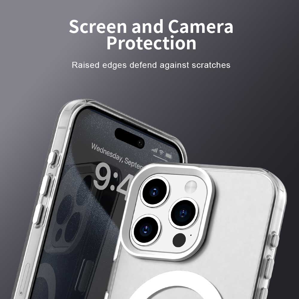 Coque MagSafe pour Apple iPhone 15 Pro, Techsuit, CandyCase, Blanche