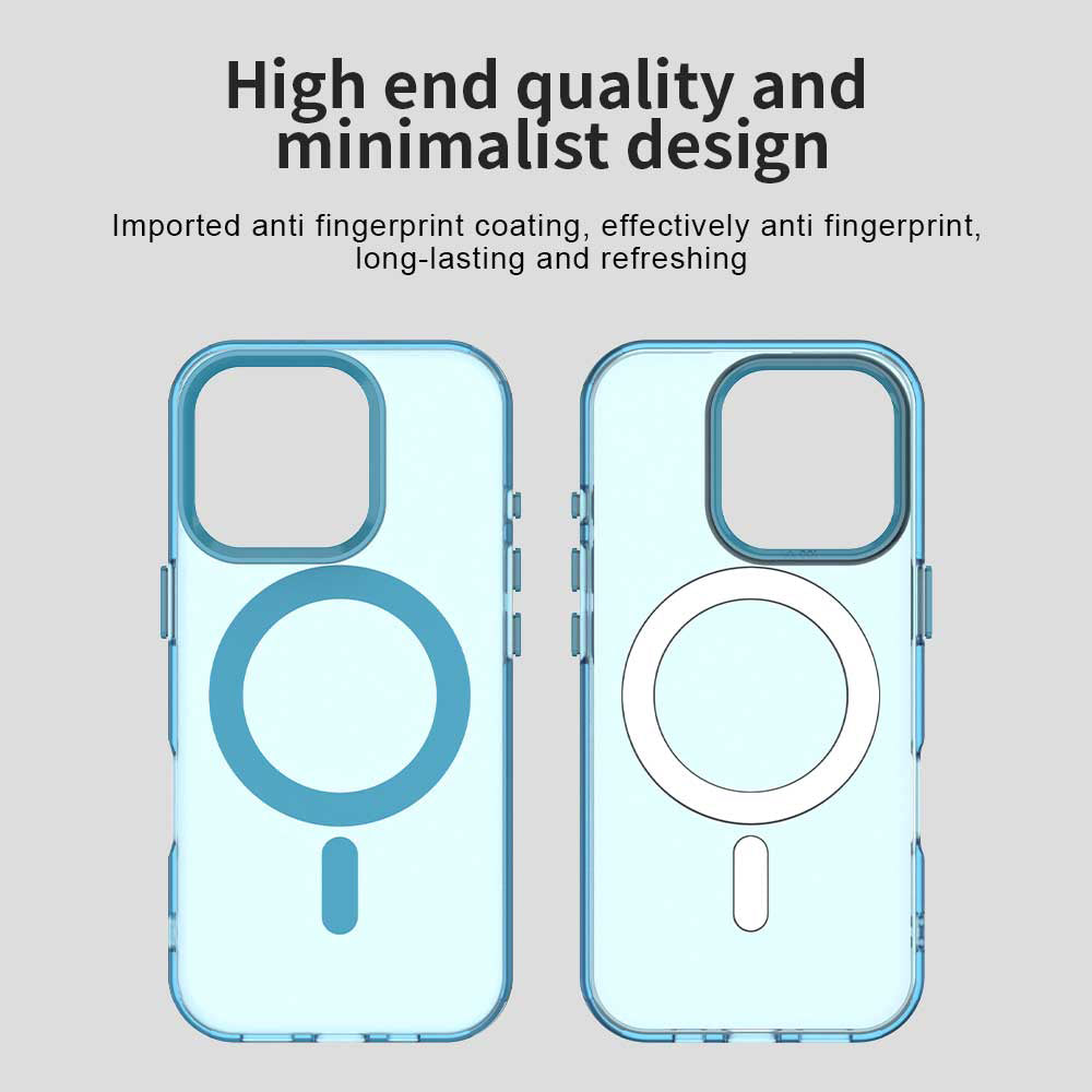 Coque MagSafe pour Apple iPhone 15 Pro, Techsuit, CandyCase, Bleue