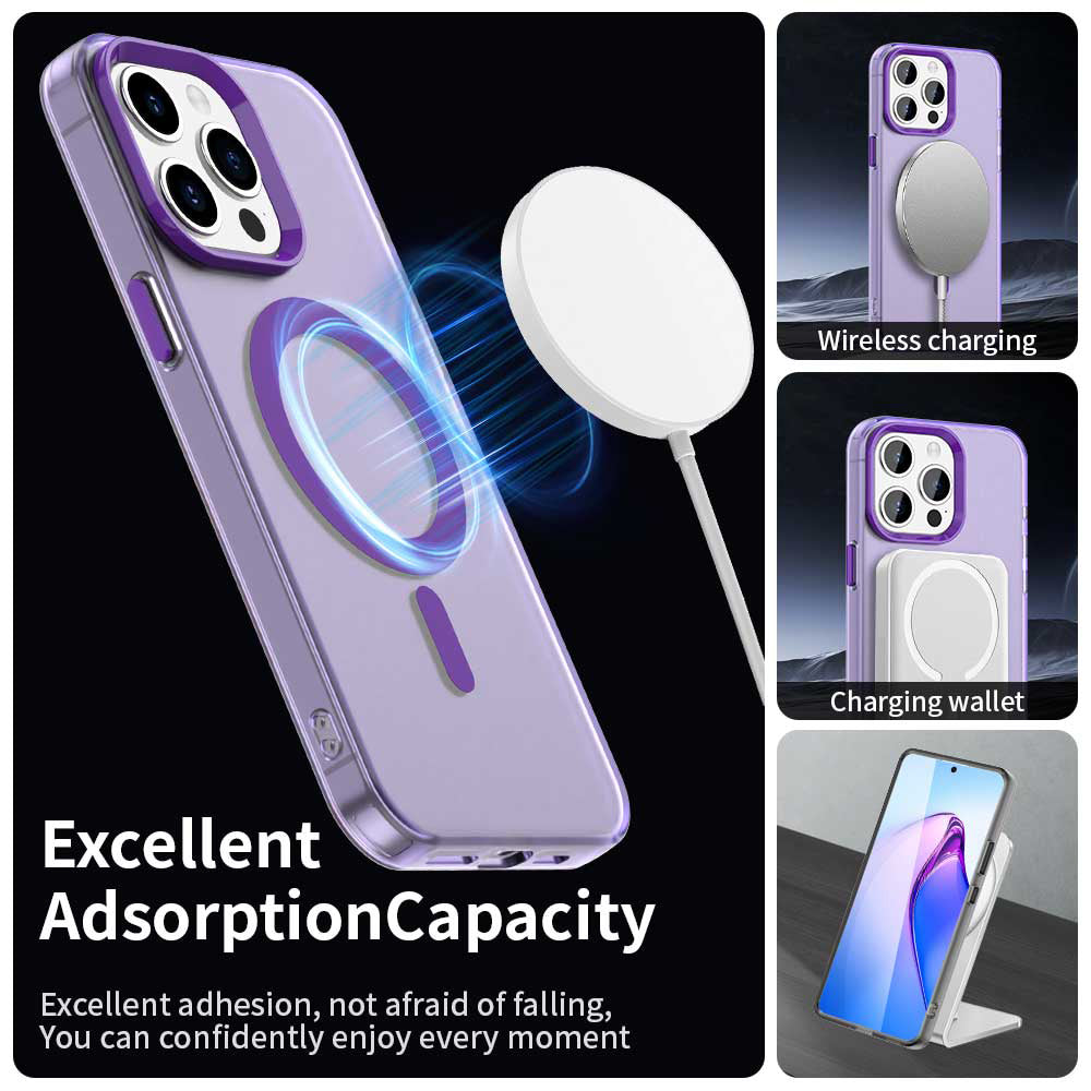 Coque MagSafe pour Apple iPhone 15 Pro, Techsuit, CandyCase, Violet
