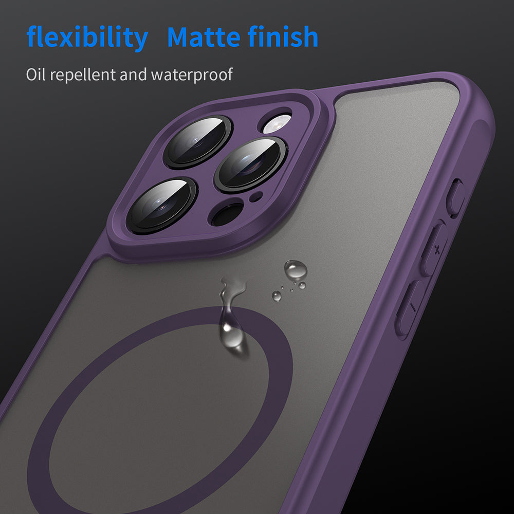 Coque MagSafe pour Apple iPhone 15 Pro, Techsuit, HaloFrost II, Violet