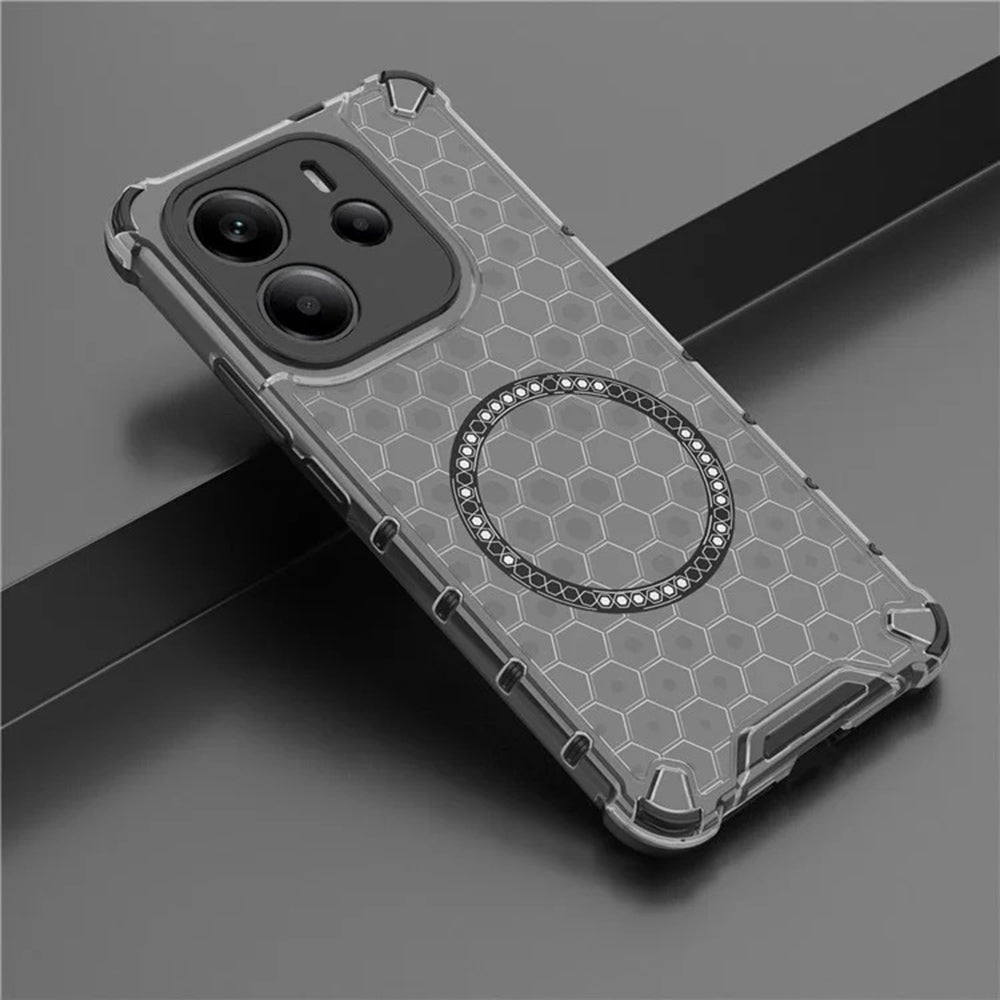 Coque MagSafe pour Apple iPhone 15 Pro, Techsuit, HoneyComb Shield, Noire