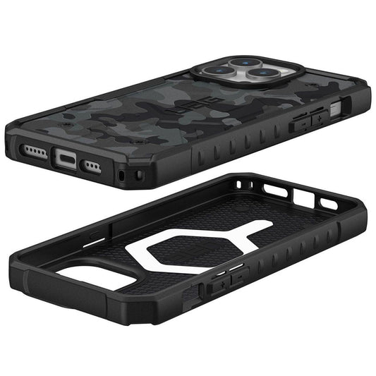 Coque MagSafe pour Apple iPhone 15 Pro, Urban Armor Gear, Pathfinder SE Midnight Camo, Camouflage