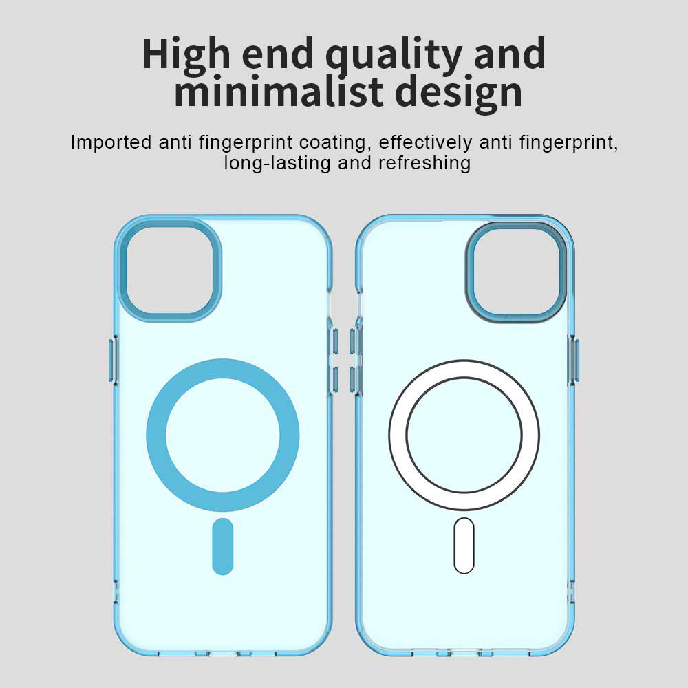 Coque MagSafe pour Apple iPhone 15, Techsuit, CandyCase, Bleue