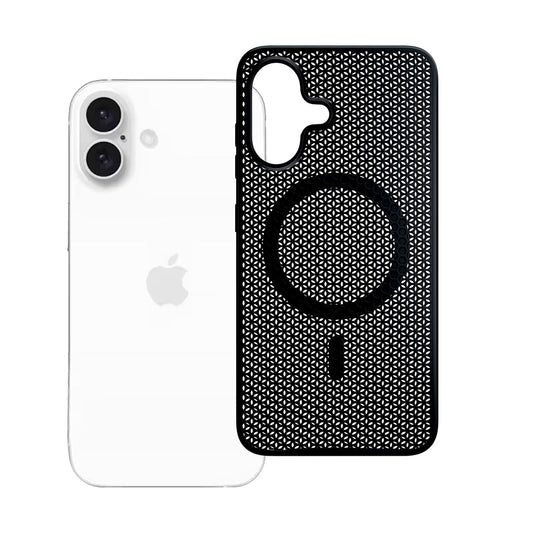 MagSafe-Hülle für Apple iPhone 16, 3MK, COOLing, Schwarz
