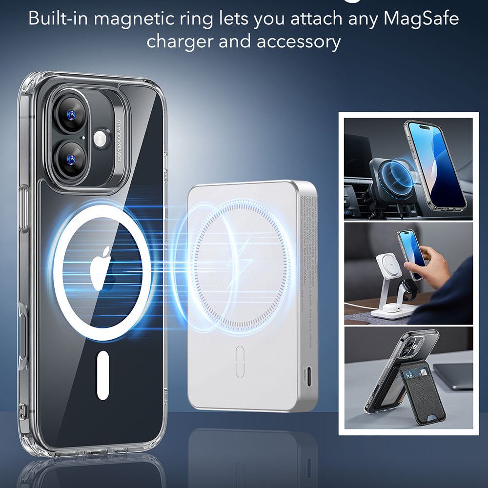 MagSafe Case for Apple iPhone 16, ESR, Classic Hybrid, Transparent