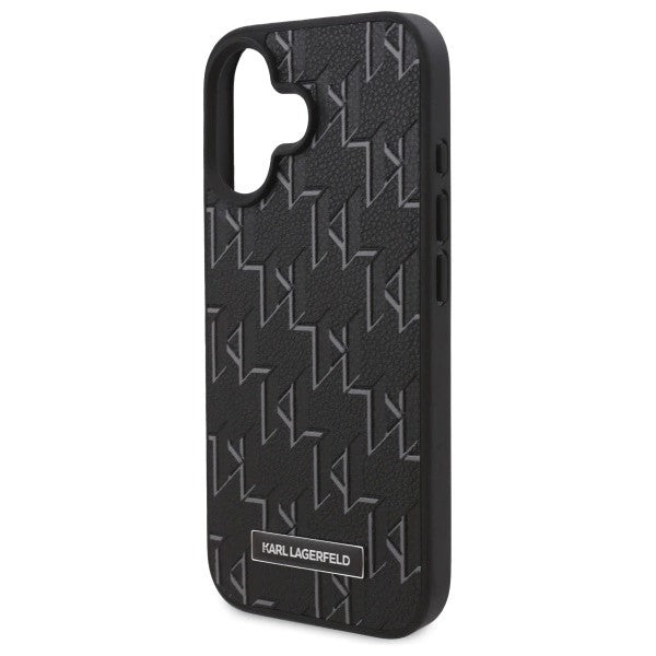 MagSafe Hülle für Apple iPhone 16, Karl Lagerfeld, Hot Stamp, Schwarz