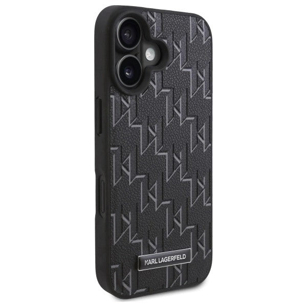 MagSafe Hülle für Apple iPhone 16, Karl Lagerfeld, Hot Stamp, Schwarz