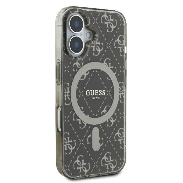 Étui MagSafe pour Apple iPhone 16 Plus, Guess, IML 4G Background, Marron