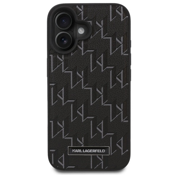 Coque MagSafe pour Apple iPhone 16 Plus, Karl Lagerfeld, Hot Stamp, Noire