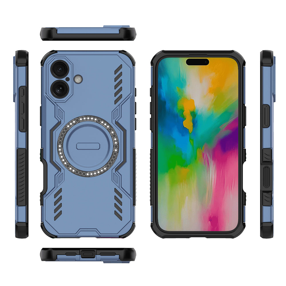 Coque MagSafe pour Apple iPhone 16 Plus, Techsuit, ArmorMag, Bleue
