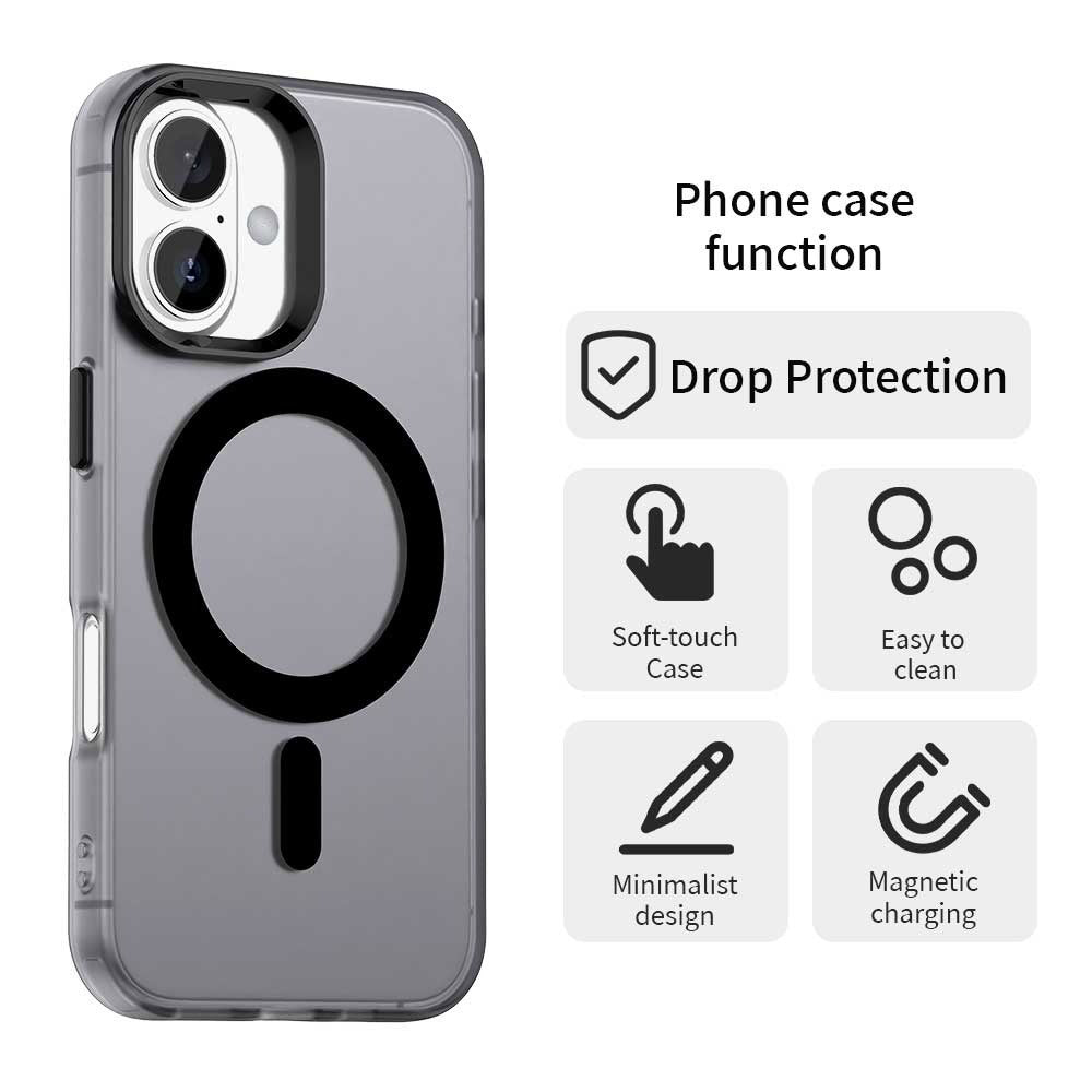 Coque MagSafe pour Apple iPhone 16 Plus, Techsuit, CandyCase, Noire
