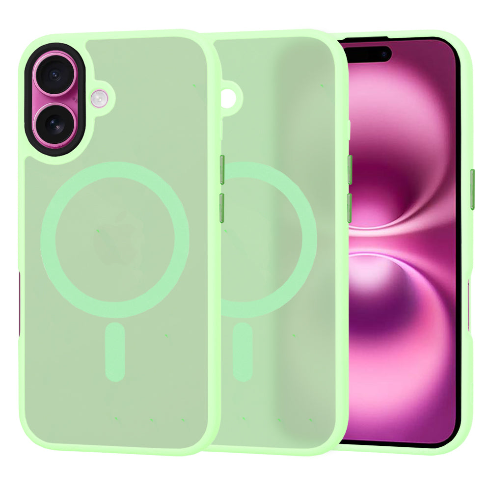 Coque MagSafe pour Apple iPhone 16 Plus, Techsuit, HaloFrost, Vert Clair