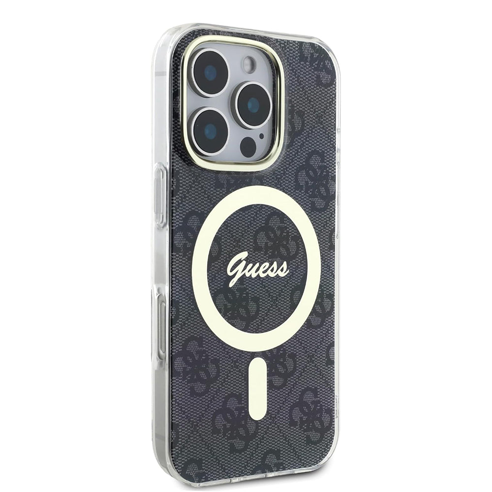 Étui MagSafe pour Apple iPhone 16 Pro, Guess, IML 4G, Noir
