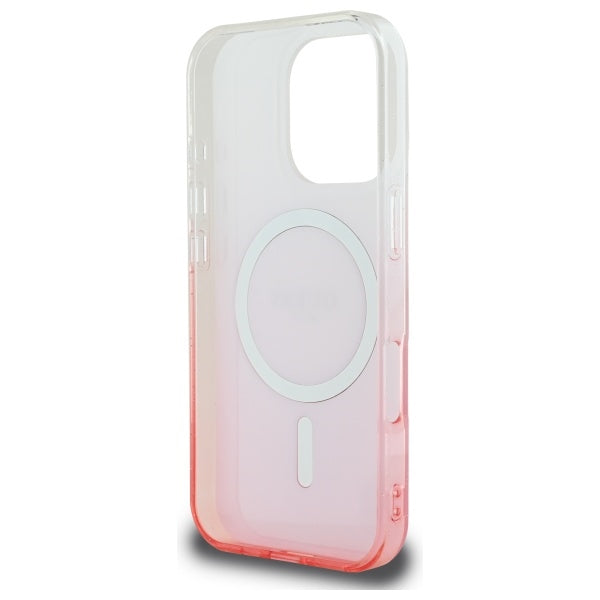 Coque MagSafe pour Apple iPhone 16 Pro, Guess, IML Glitter Gradient, Rose