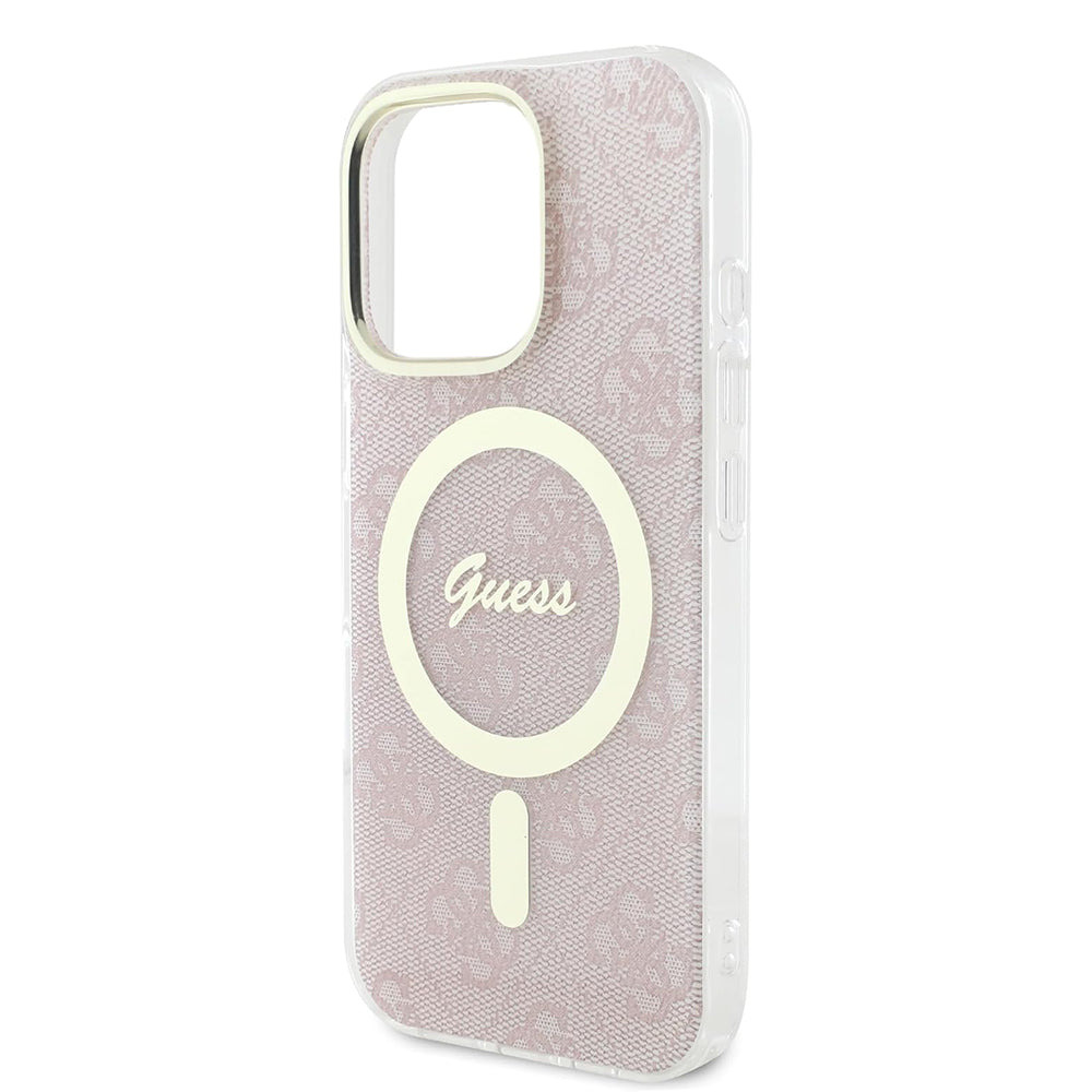 Étui MagSafe pour Apple iPhone 16 Pro Max, Guess, IML 4G, Rose