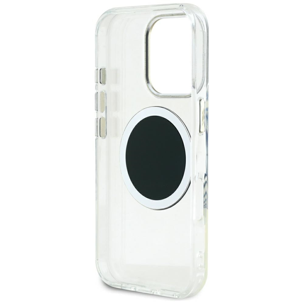MagSafe Hülle für Apple iPhone 16 Pro Max, Guess, IML Metal Colored Circle, Schwarz