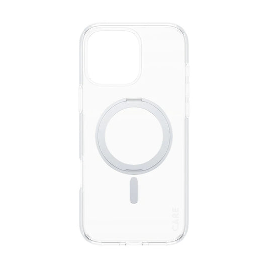 Housse MagSafe pour Apple iPhone 16 Pro Max, PanzerGlass, Fonction Support Kickstand, Transparente Argentée