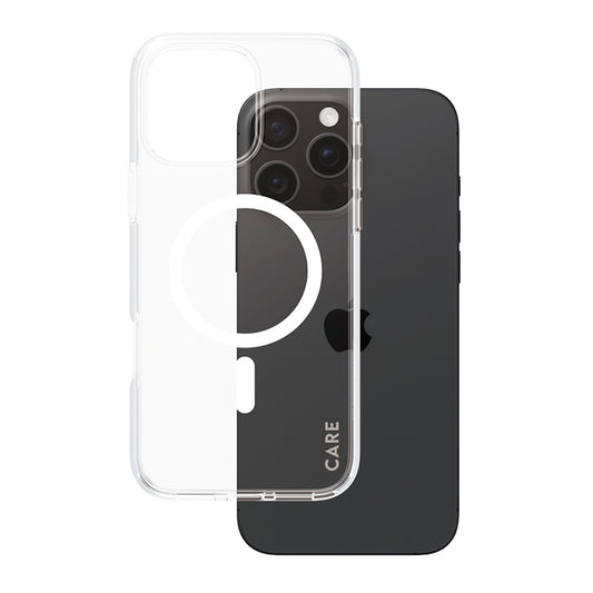 Coque MagSafe pour Apple iPhone 16 Pro Max, PanzerGlass, Care Urban Combat, Transparente Blanche