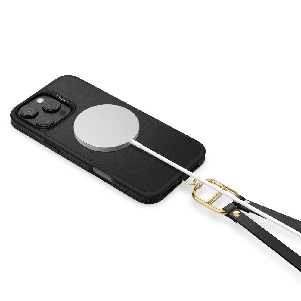 Coque MagSafe pour Apple iPhone 16 Pro Max, Spigen, Cyrill Kajuk Classic Charm, Noire