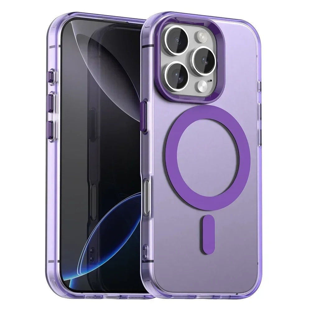 Coque MagSafe pour Apple iPhone 16 Pro Max, Techsuit, CandyCase, Violet
