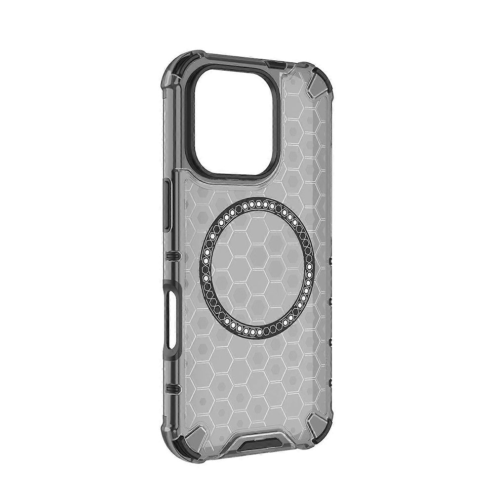 Coque MagSafe pour Apple iPhone 16 Pro Max, Techsuit, HoneyComb Shield, Noire
